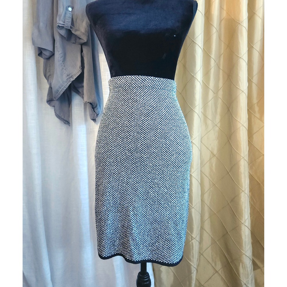 True Vintage Hand Loomed and Made in USA Knit Pencil Skirt by French Rags